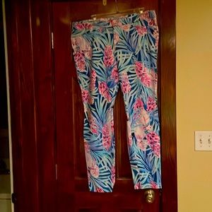Lily Pulitzer polyester knit chinos
